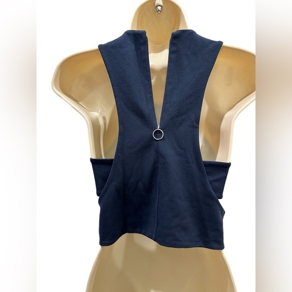 T by Alexander Wang Sleeveless Racerback Cutout Crop Top - Picture 7 of 8